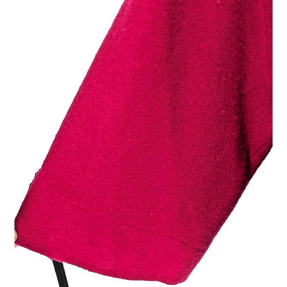 Fuchsia Bolero Jacket 100% Wool LARGE Preppy Academia ANNE KLEIN Wide 3/4 Sleeve - Picture 7 of 10